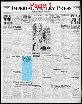 Page thumbnail for Imperial Valley Press