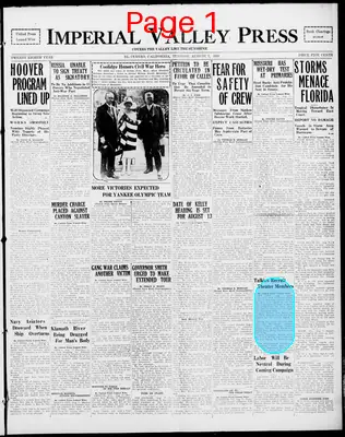 Page thumbnail for Imperial Valley Press