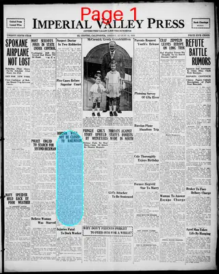 Page thumbnail for Imperial Valley Press