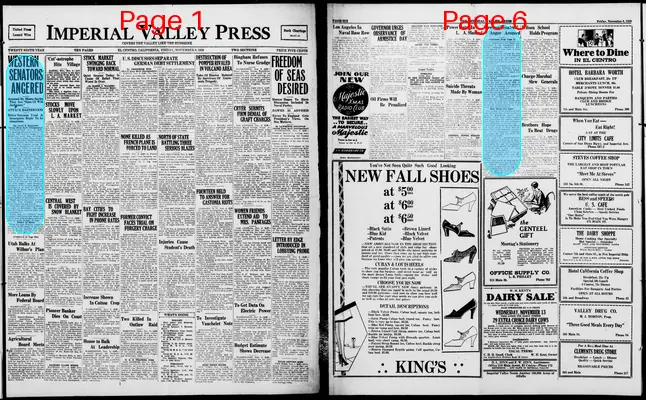 Page thumbnail for Imperial Valley Press