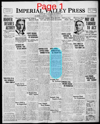 Page thumbnail for Imperial Valley Press