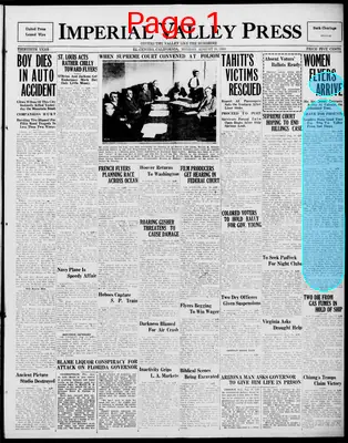 Page thumbnail for Imperial Valley Press