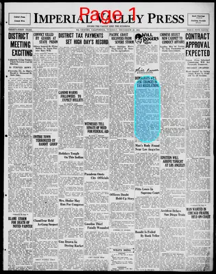 Page thumbnail for Imperial Valley Press