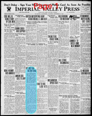 Page thumbnail for Imperial Valley Press