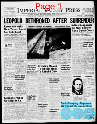 Page thumbnail for Imperial Valley Press