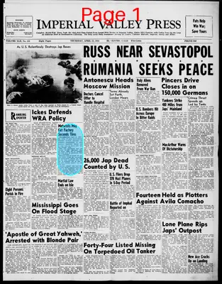 Page thumbnail for Imperial Valley Press
