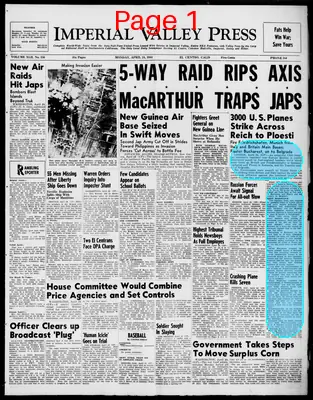 Page thumbnail for Imperial Valley Press