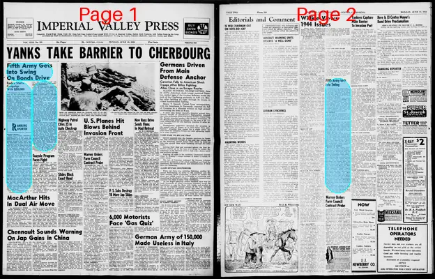 Page thumbnail for Imperial Valley Press