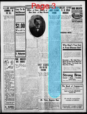 Page thumbnail for Albuquerque Evening Herald