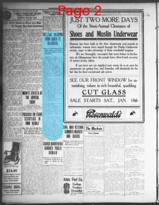 Page thumbnail for Albuquerque Evening Herald