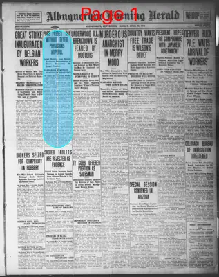 Page thumbnail for Albuquerque Evening Herald