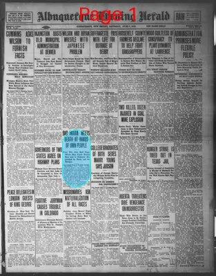 Page thumbnail for Albuquerque Evening Herald