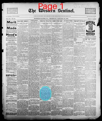 Page thumbnail for The Western Sentinel