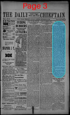 Page thumbnail for The Daily Chieftain