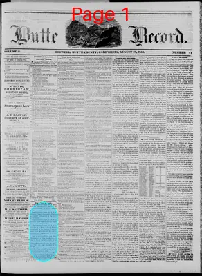 Page thumbnail for Butte Record