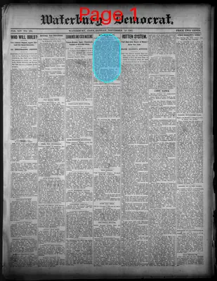 Page thumbnail for Waterbury Democrat
