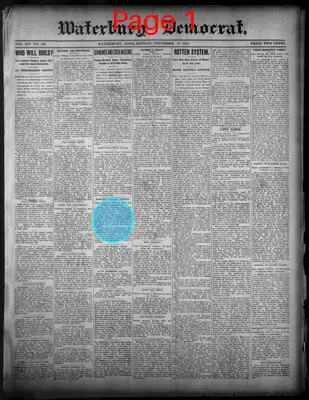 Page thumbnail for Waterbury Democrat