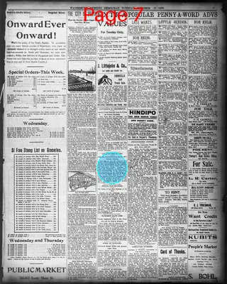 Page thumbnail for Waterbury Evening Democrat