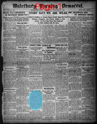 Page thumbnail for Waterbury Evening Democrat