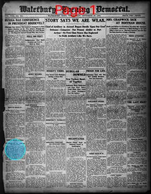 Page thumbnail for Waterbury Evening Democrat