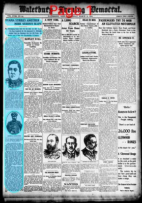Page thumbnail for Waterbury Evening Democrat