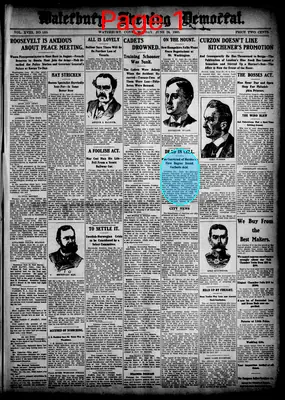 Page thumbnail for Waterbury Evening Democrat