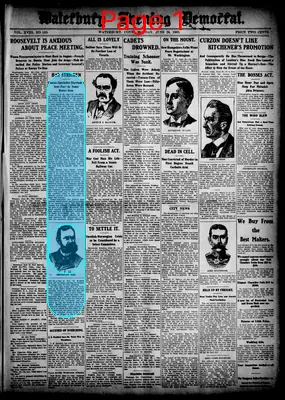 Page thumbnail for Waterbury Evening Democrat