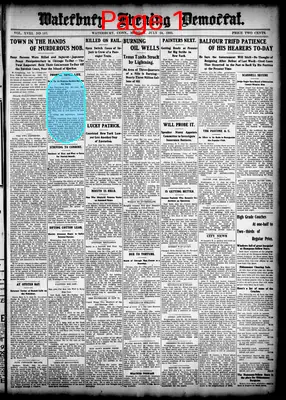 Page thumbnail for Waterbury Evening Democrat