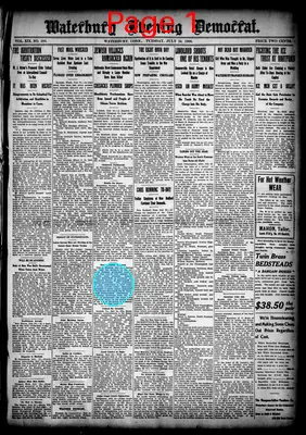 Page thumbnail for Waterbury Evening Democrat