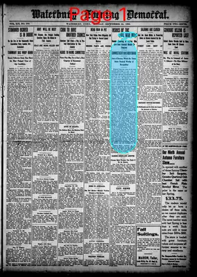 Page thumbnail for Waterbury Evening Democrat