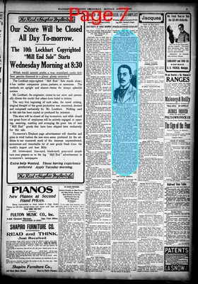 Page thumbnail for Waterbury Evening Democrat