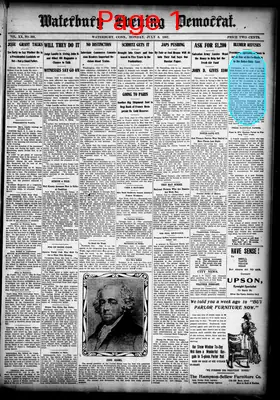 Page thumbnail for Waterbury Evening Democrat