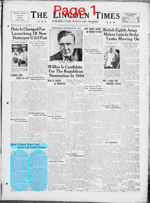 Page thumbnail for The Lincoln Times