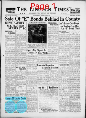 Page thumbnail for The Lincoln Times