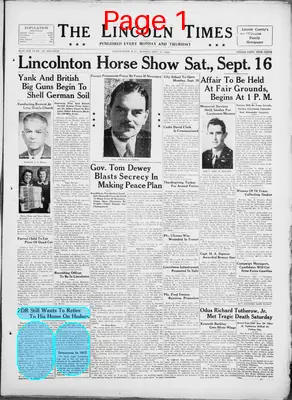 Page thumbnail for The Lincoln Times