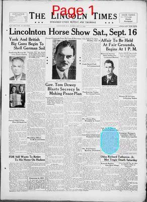 Page thumbnail for The Lincoln Times