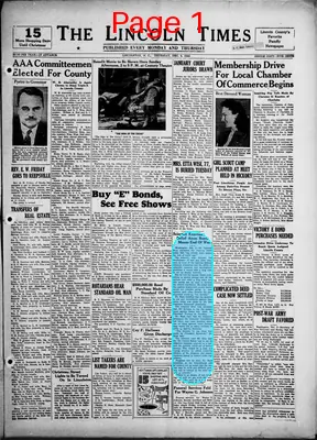 Page thumbnail for The Lincoln Times
