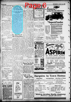 Page thumbnail for The Pickens Sentinel