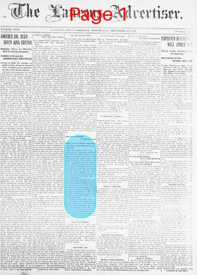 Page thumbnail for The Laurens Advertiser