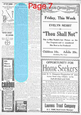 Page thumbnail for The Laurens Advertiser