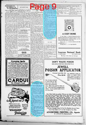 Page thumbnail for The Laurens Advertiser