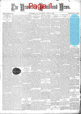 Page thumbnail for The Newberry Herald And News