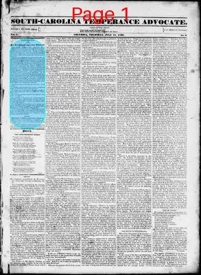 Page thumbnail for South Carolina Temperance Advocate