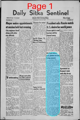 Page thumbnail for Daily Sitka Sentinel And The Arrowhead Press