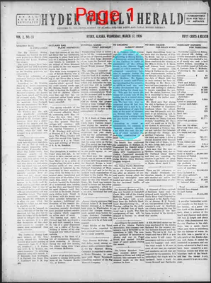 Page thumbnail for Hyder Weekly Herald