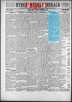 Page thumbnail for Hyder Weekly Herald