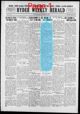 Page thumbnail for Hyder Weekly Herald