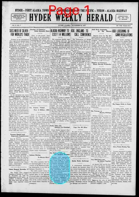 Page thumbnail for Hyder Weekly Herald