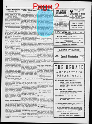 Page thumbnail for Hyder Weekly Herald