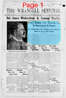 Page thumbnail for The Wrangell Sentinel